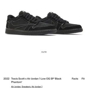 Jordan 1 Retro Low OG SP
Travis Scott Black Phantom